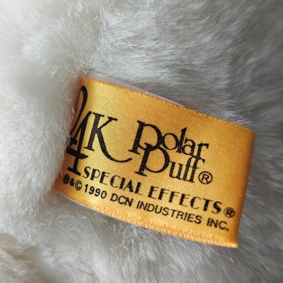 24k Polar Puff White Polar Bear Plush Stuffed Animal Hunched Over NEW - Picture 4 of 6